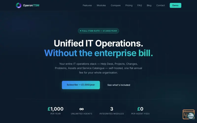 Screenshot of OperonITSM