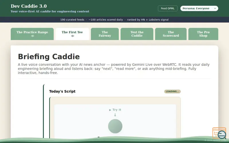 Screenshot of Devcaddie