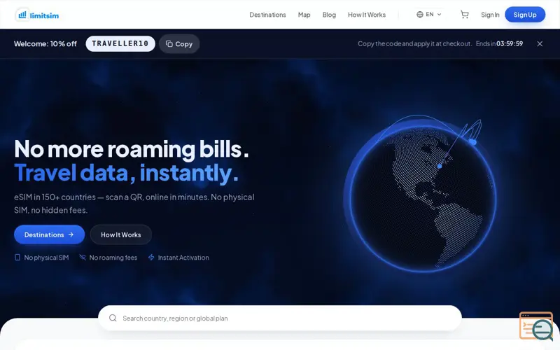Screenshot of LimitSİM