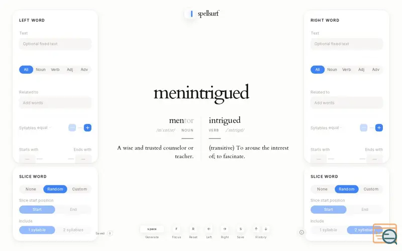 Screenshot of Spellsurf