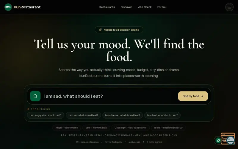 Screenshot of KunRestaurant