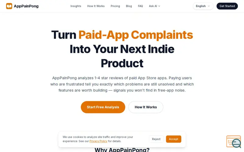 Screenshot of AppPainPong