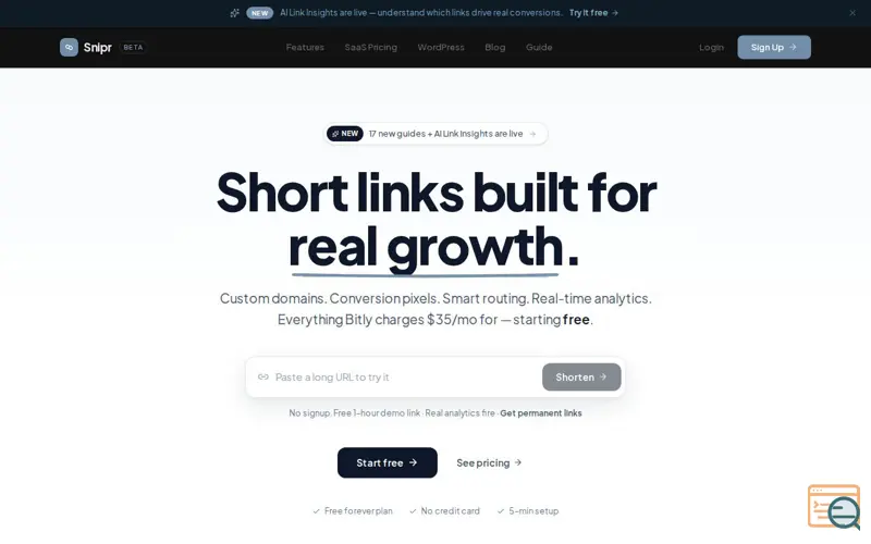 Screenshot of Snipr