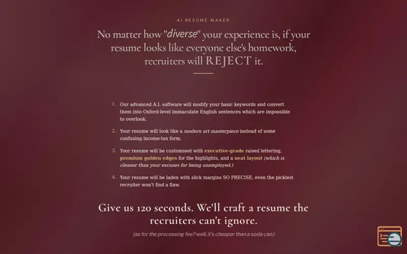 Screenshot of The Golden Ticket
