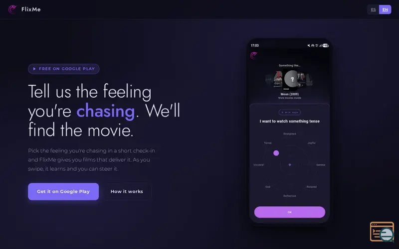 Screenshot of FlixMe