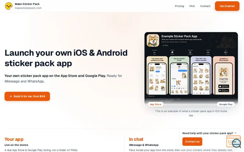 Screenshot of Make Sticker Pack