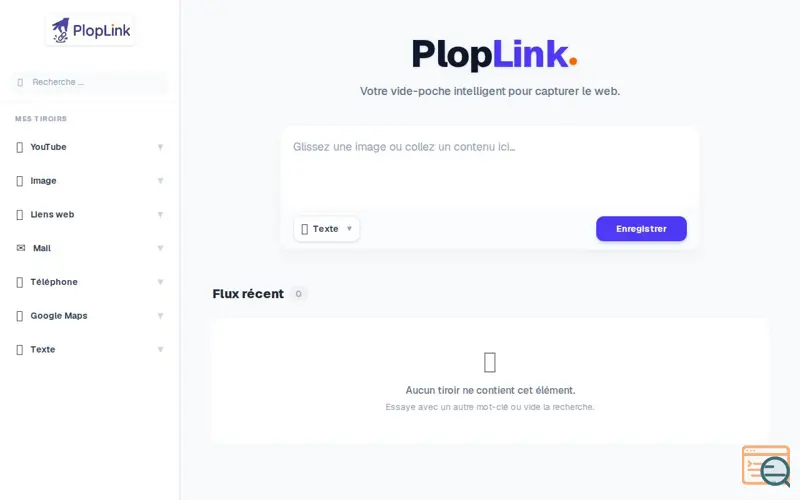 Screenshot of PlopLink