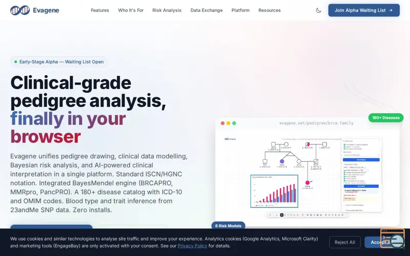 Screenshot of Evagene
