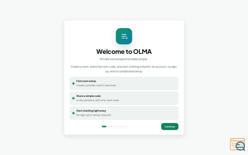 Screenshot of OLMA