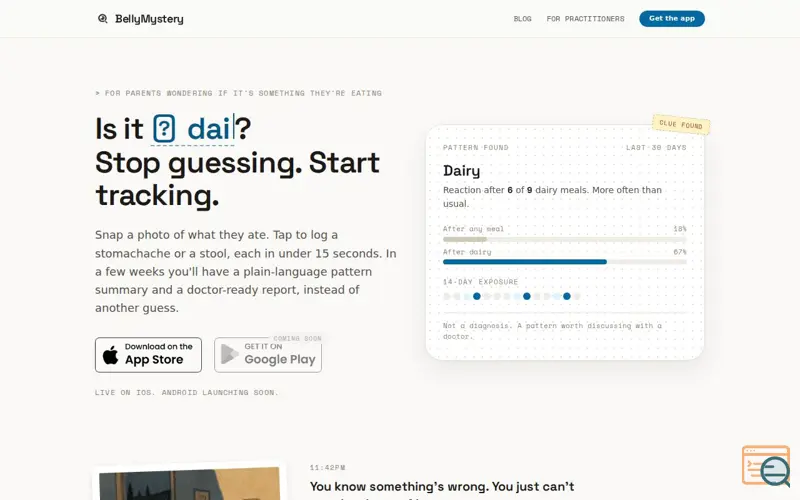 Screenshot of BellyMystery