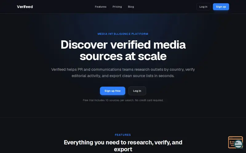 Screenshot of Verifeed