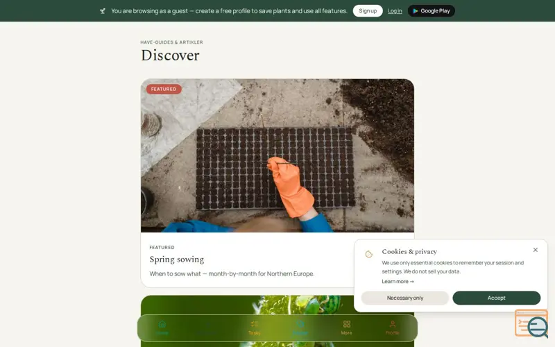 Screenshot of GrowDaily