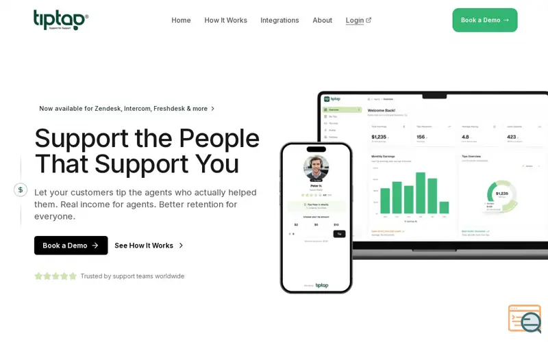 Screenshot of TipTap
