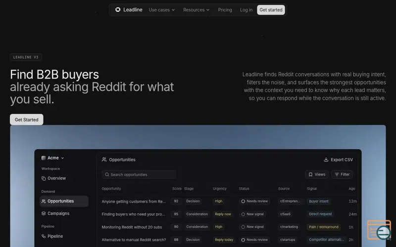 Screenshot of Leadline V3