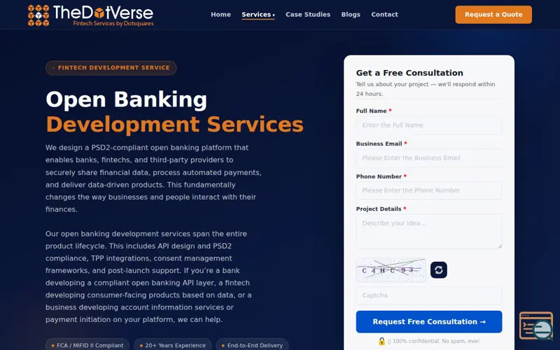 Screenshot of Open Banking Solutions : New Era
