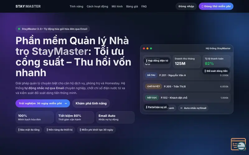 Screenshot of StayMaster