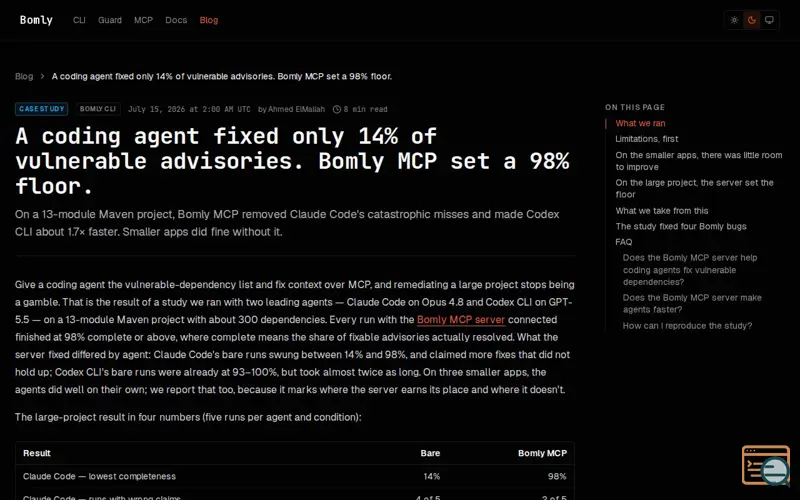 Screenshot of Bomly