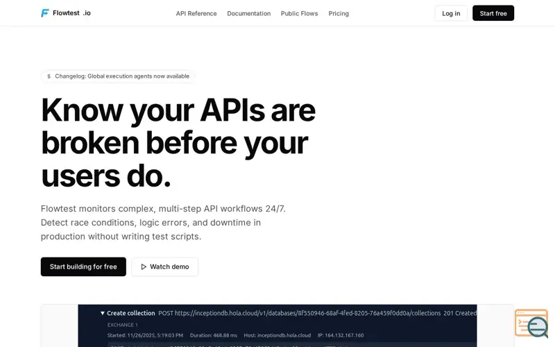 Screenshot of FlowTest