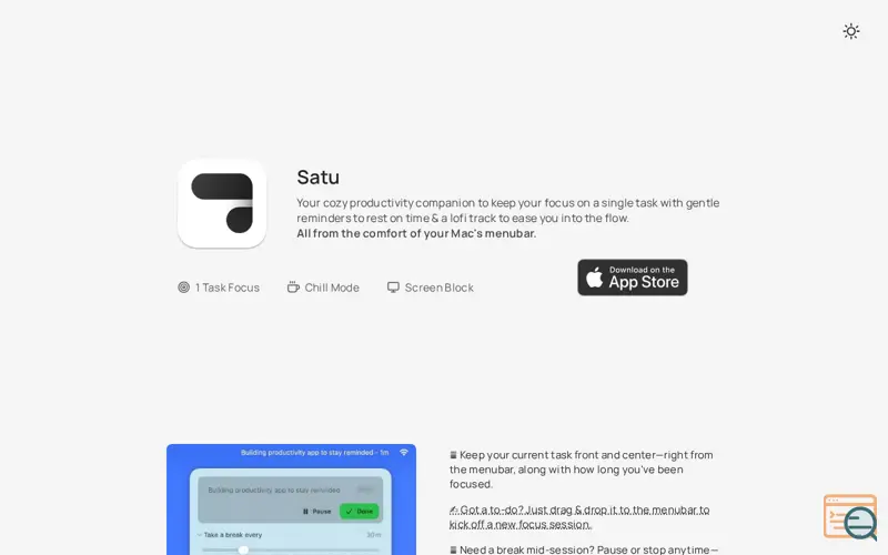 Screenshot of Satu