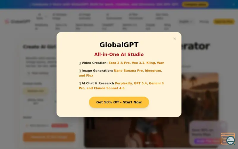 Screenshot of AI Girl Generator, a launch using Tapfiliate