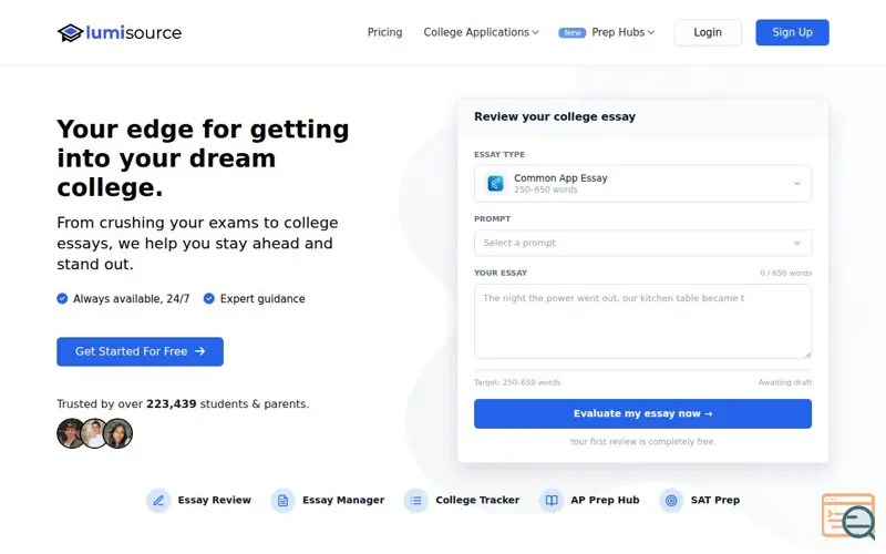 Screenshot of LumiSource
