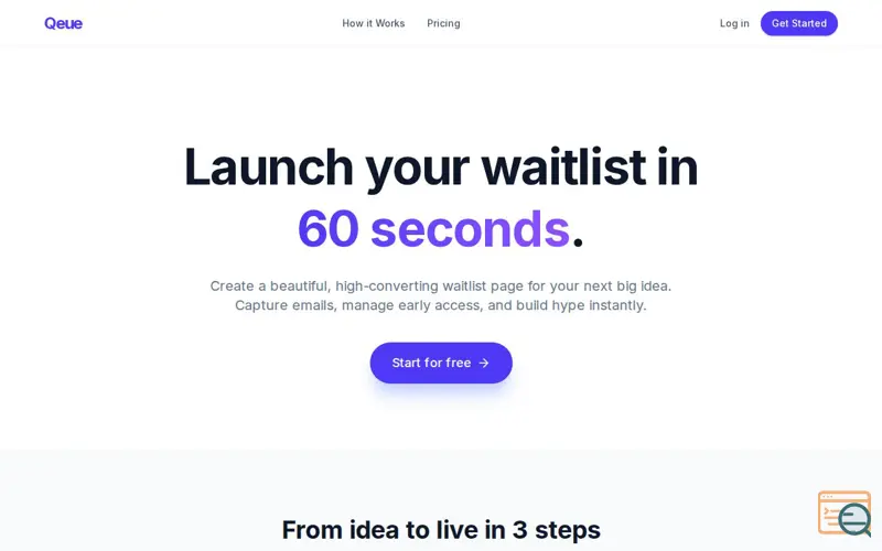 Screenshot of Qeue