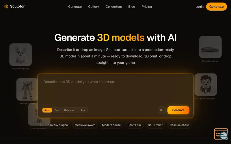 Screenshot of Sculptor