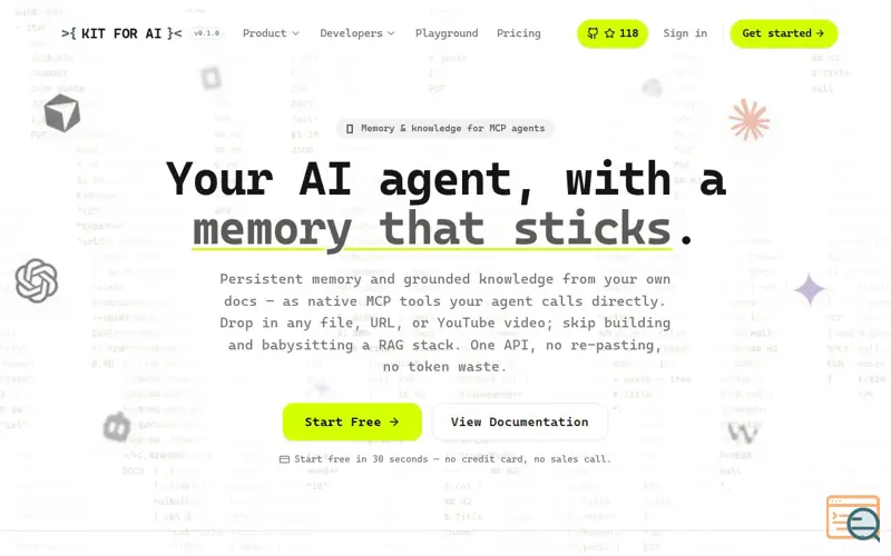 Screenshot of Kit For AI