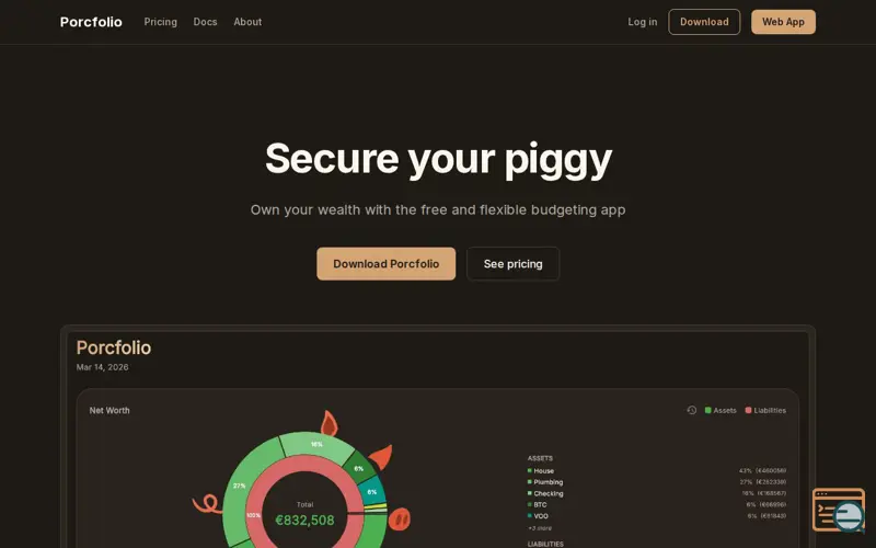 Screenshot of Porcfolio