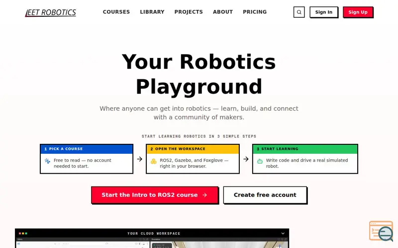 Screenshot of Leetrobotics