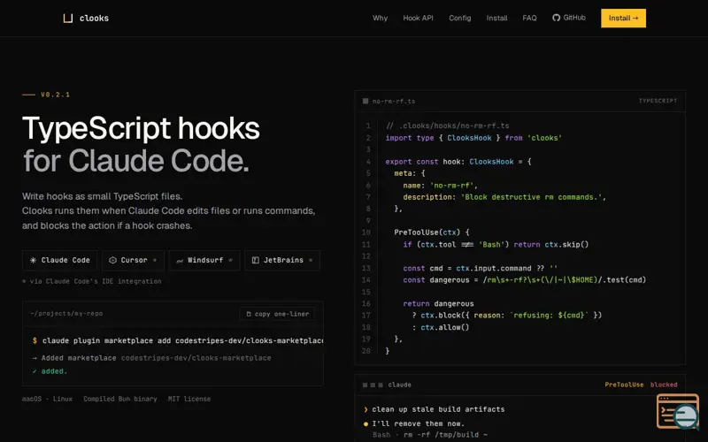 Screenshot of Clooks
