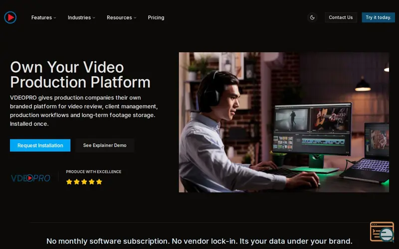 Screenshot of VDEOPRO