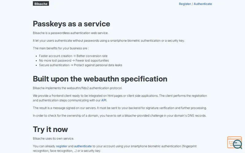 Screenshot of Blisache