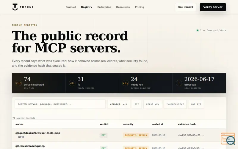 Screenshot of Usethrone
