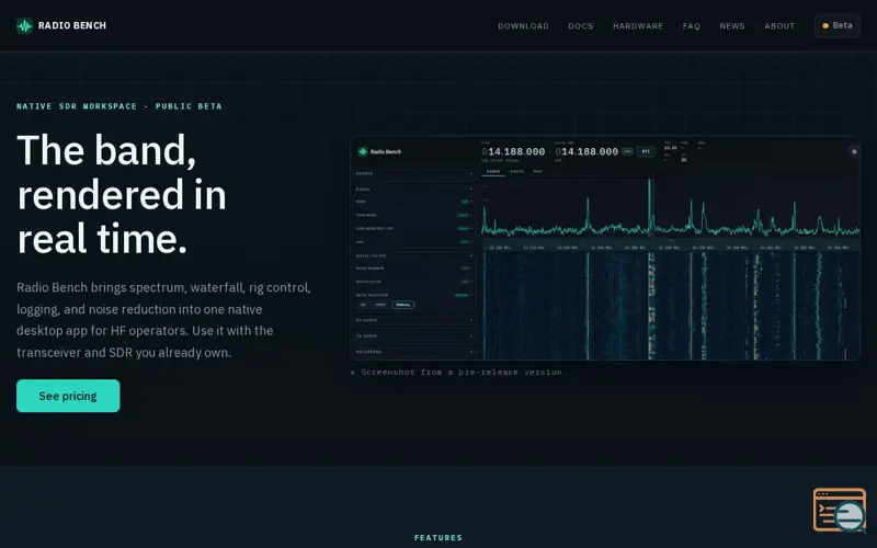 Screenshot of Radiobench