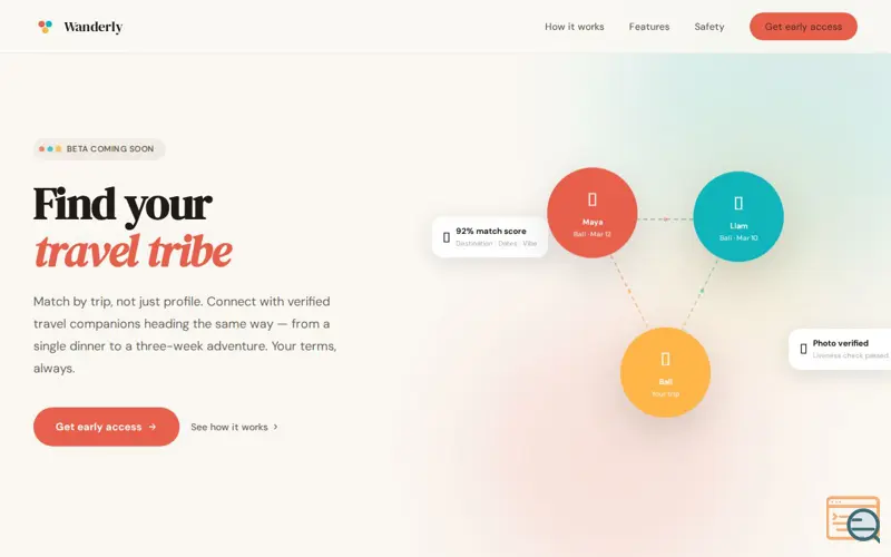 Screenshot of Wanderly — Find Travel Tribe