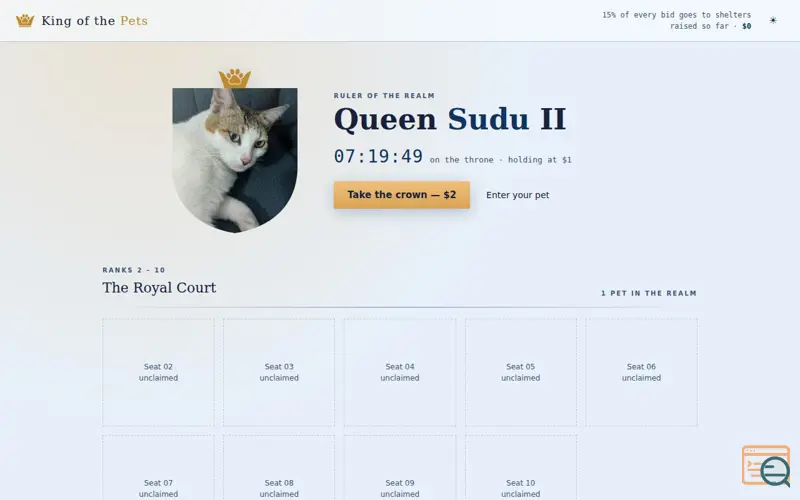Screenshot of King of the Pets