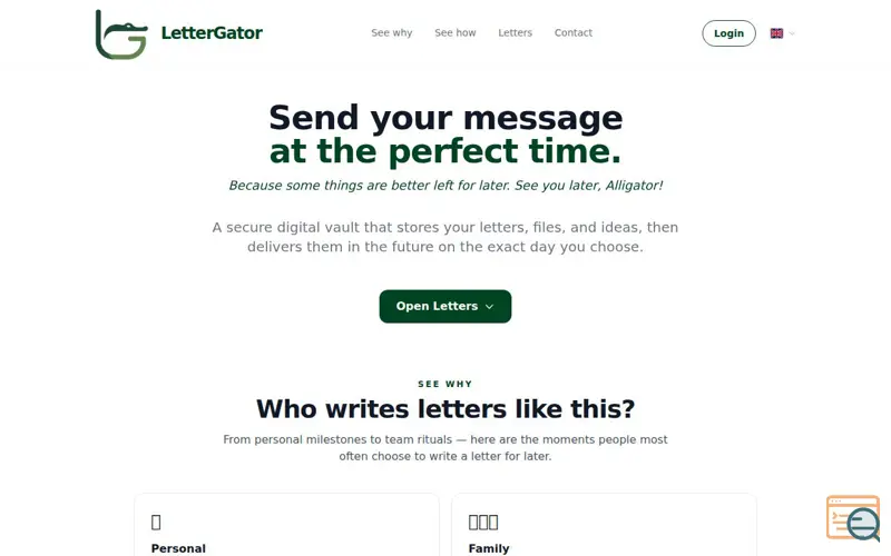 Screenshot of LetterGator