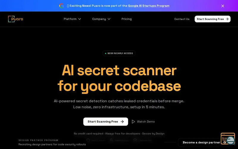 Screenshot of Puaro Security