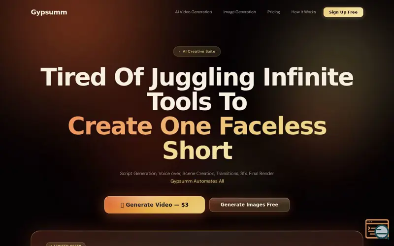 Screenshot of Gypsumm.io