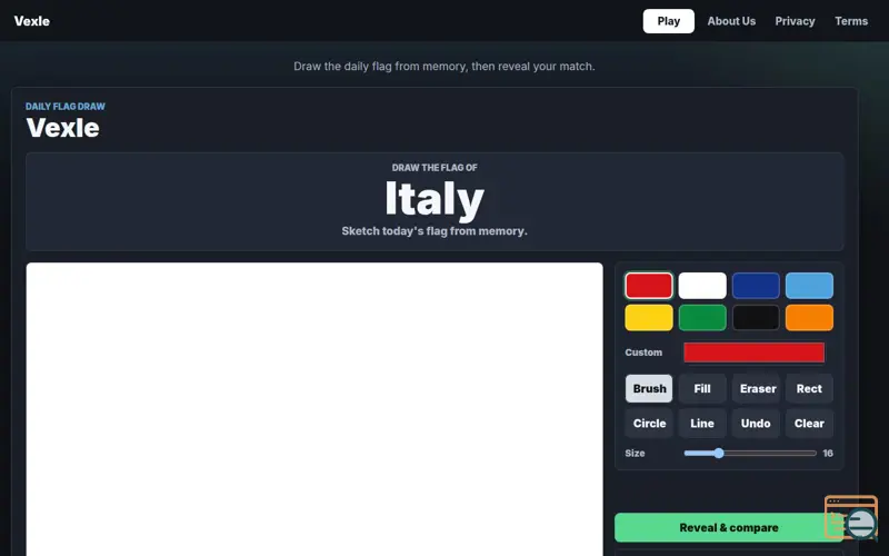 Screenshot of Vexle