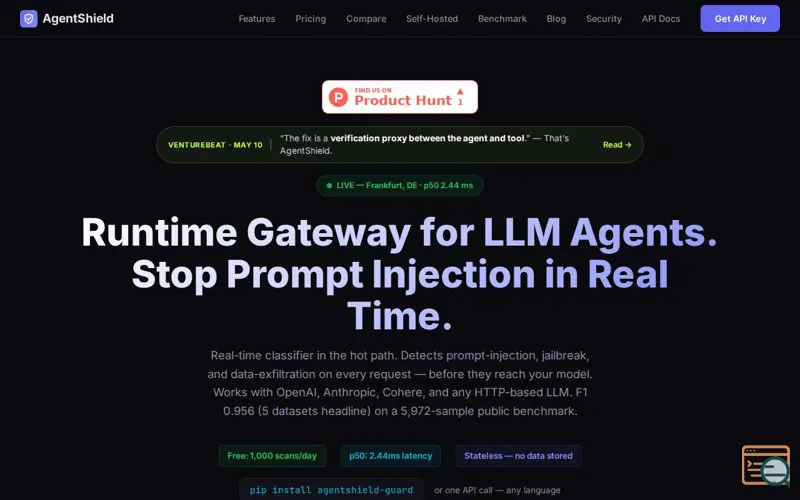 Screenshot of AgentShield