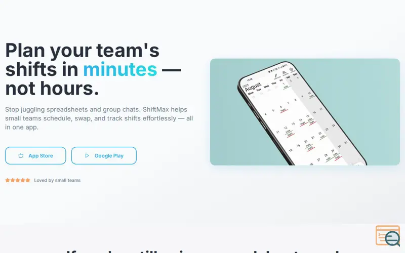 Screenshot of ShiftMax