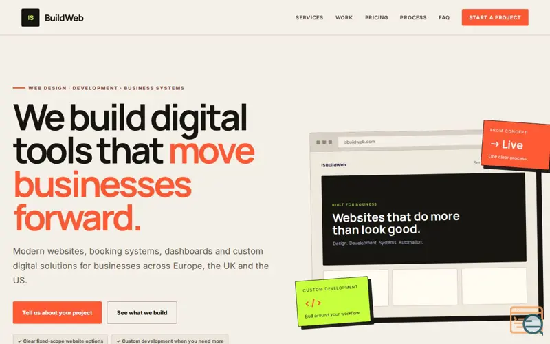 Screenshot of ISBuildWeb