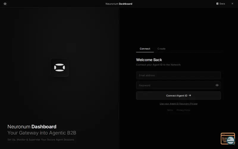 Screenshot of Neuronum Dashboard, a launch using Strato DNS