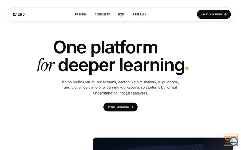 Screenshot of Kaiho — One platform for deeper learning
