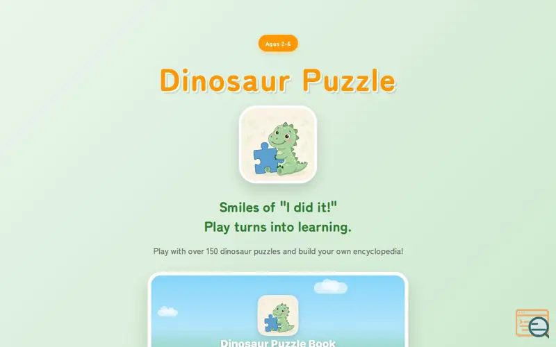 Screenshot of Dinosaur Puzzle for Kids