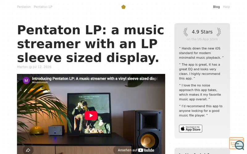 Screenshot of Pentaton LP