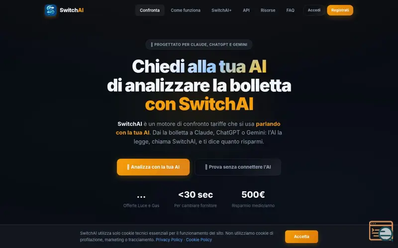 Screenshot of SwitchAI