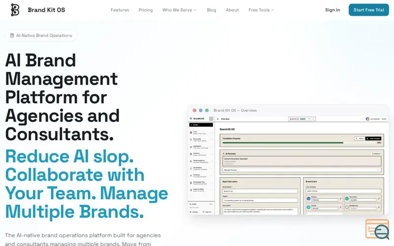 Screenshot of Brand Kit OS, a launch using SearchAtlas